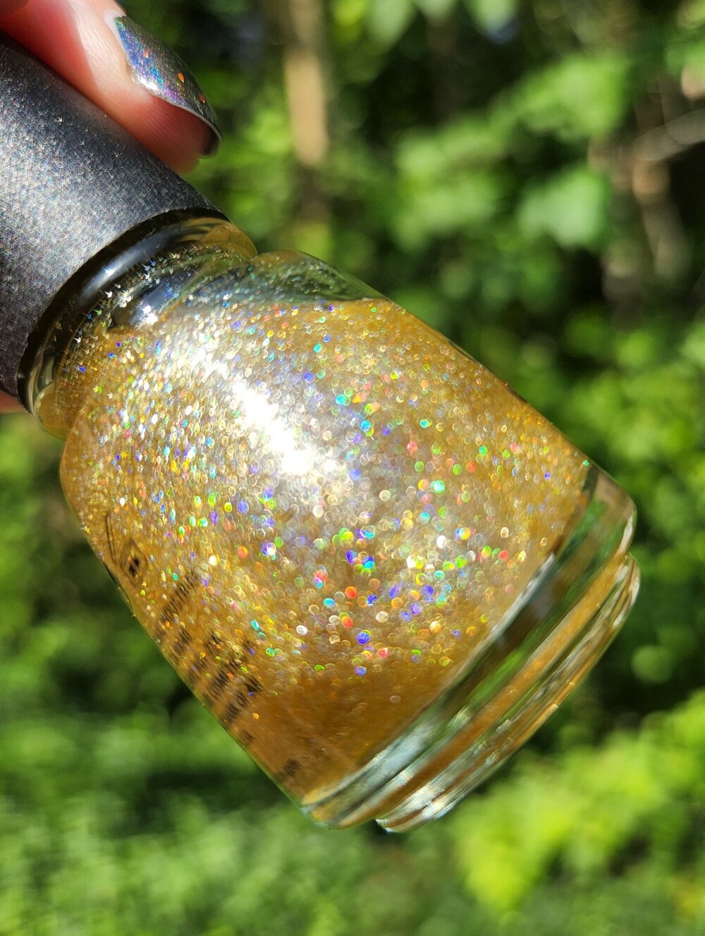 China Glaze ๐โจ Golden Enchantment Holographic Top Coat Polish - DISCONTINUED - Picture 4 of 8
